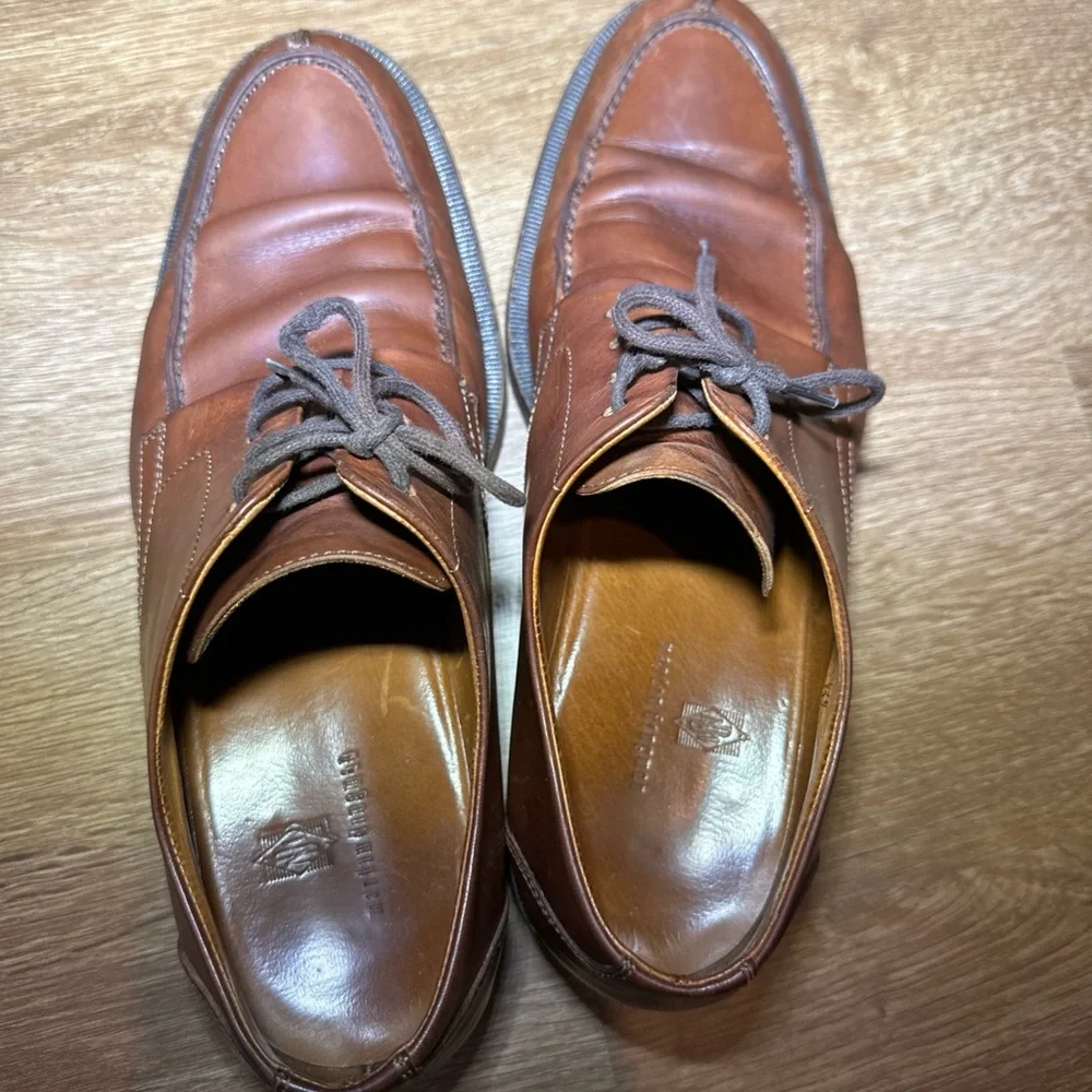 Martin Dingman Mens 9M Brown Leather Oxford Dress‎ Shoes Lace Up Business